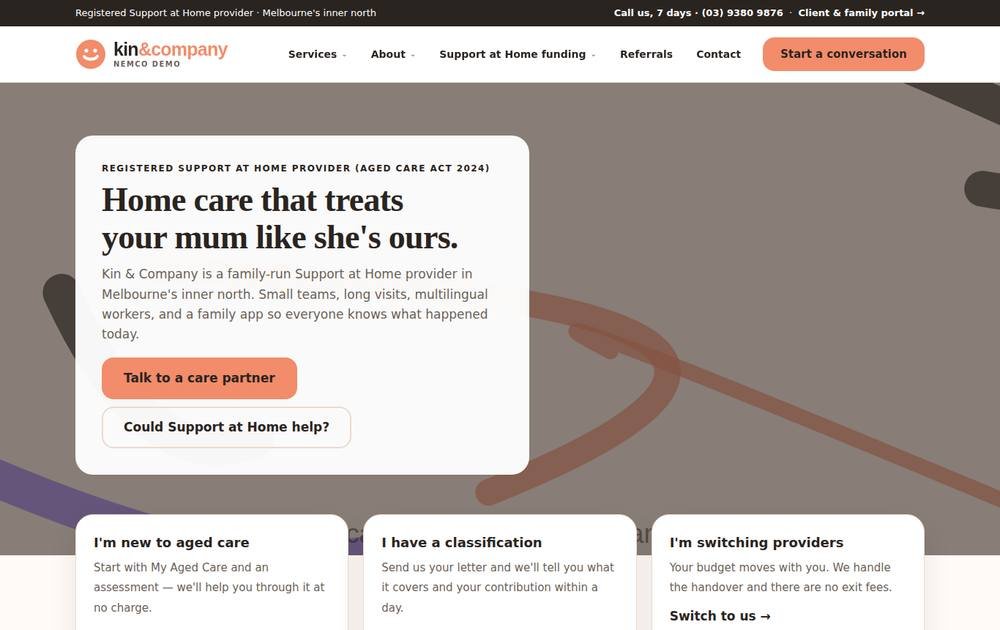 Kin & Company — Demo Aged Care 3