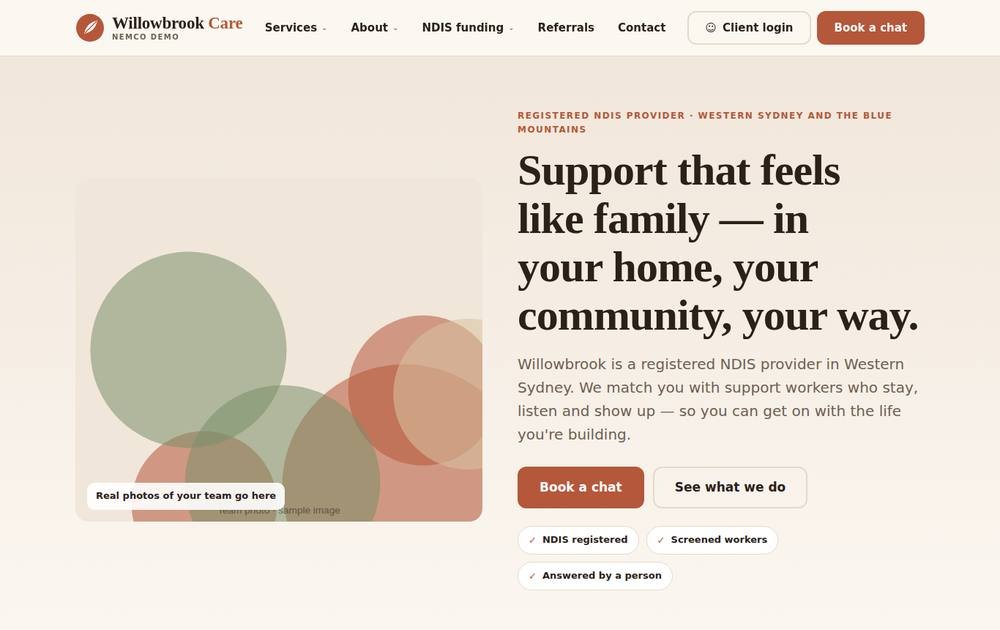 Willowbrook Care — Demo NDIS 1