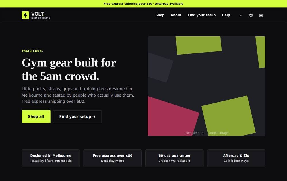 Volt Athletic — Demo Store 2